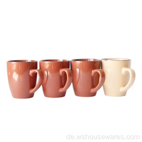 Glasierte Porzellan-Keramik-Becher Großhandel Kaffeetasse